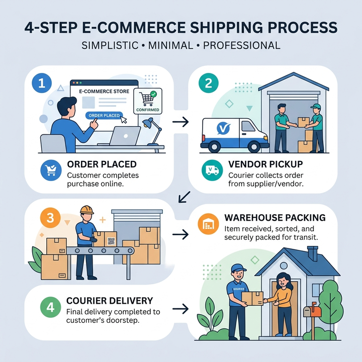 Bahar Shipping Process Infographic